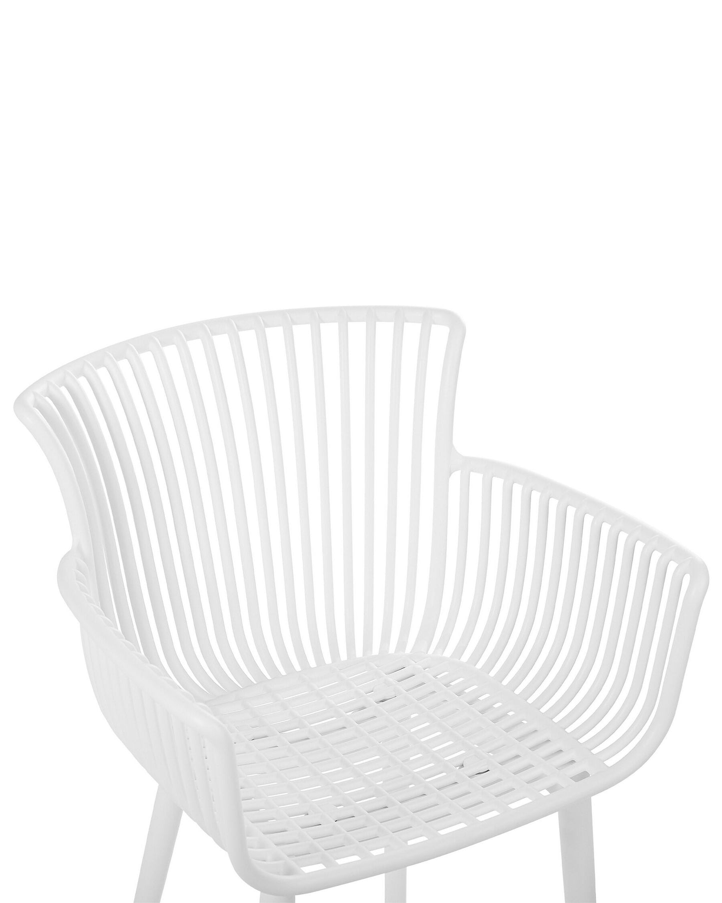 Set of 4 Garden Chairs PESARO White