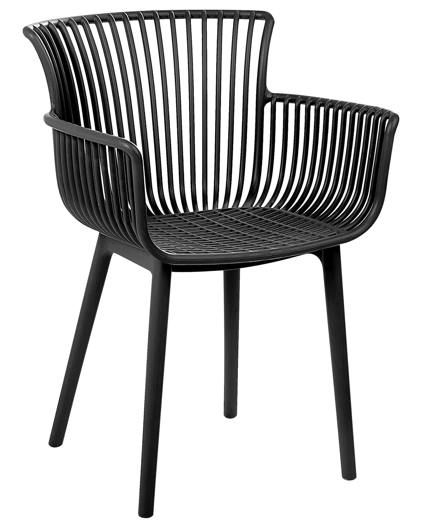 Set of 4 Garden Chairs PESARO Black