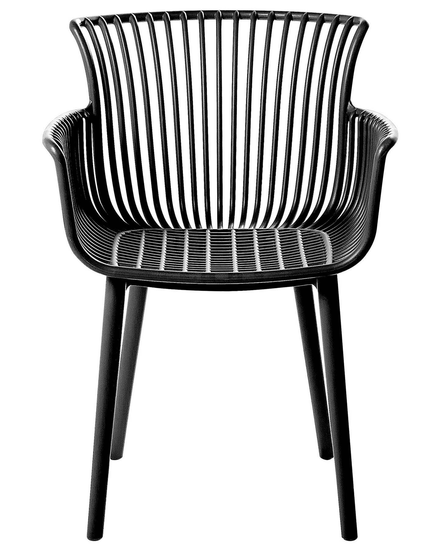Set of 4 Garden Chairs PESARO Black