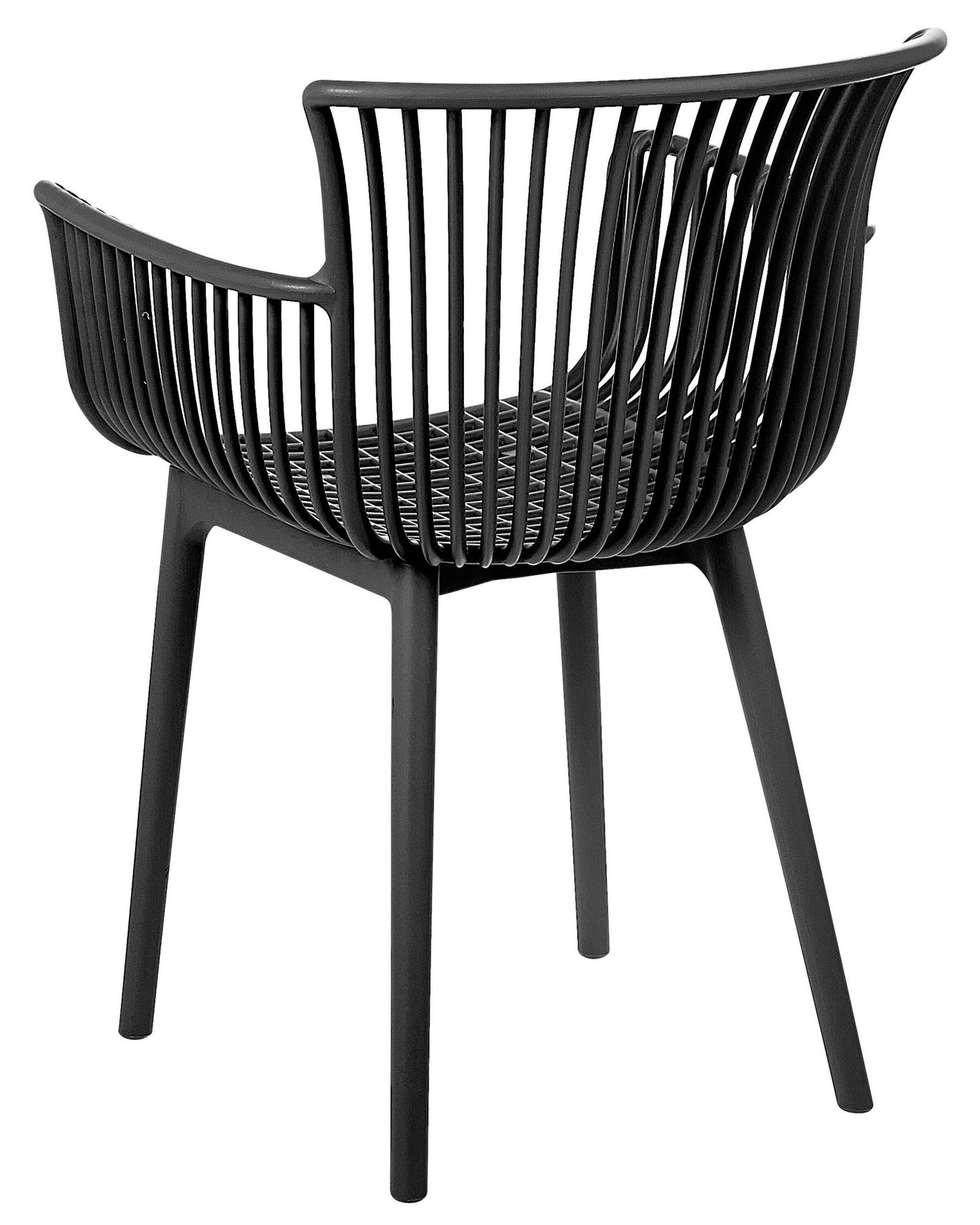 Set of 4 Garden Chairs PESARO Black