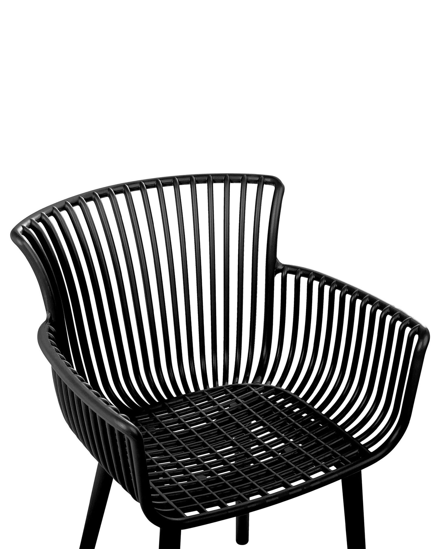Set of 4 Garden Chairs PESARO Black