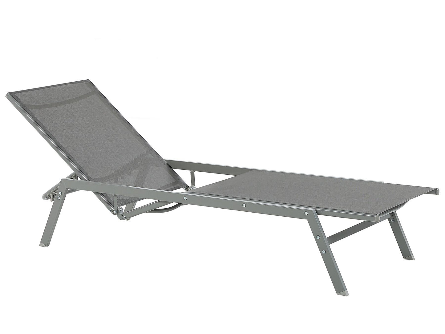 Steel Garden Sun Lounger Grey VERNAZZA