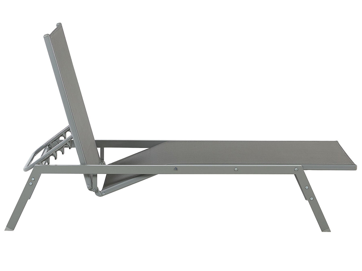 Steel Garden Sun Lounger Grey VERNAZZA