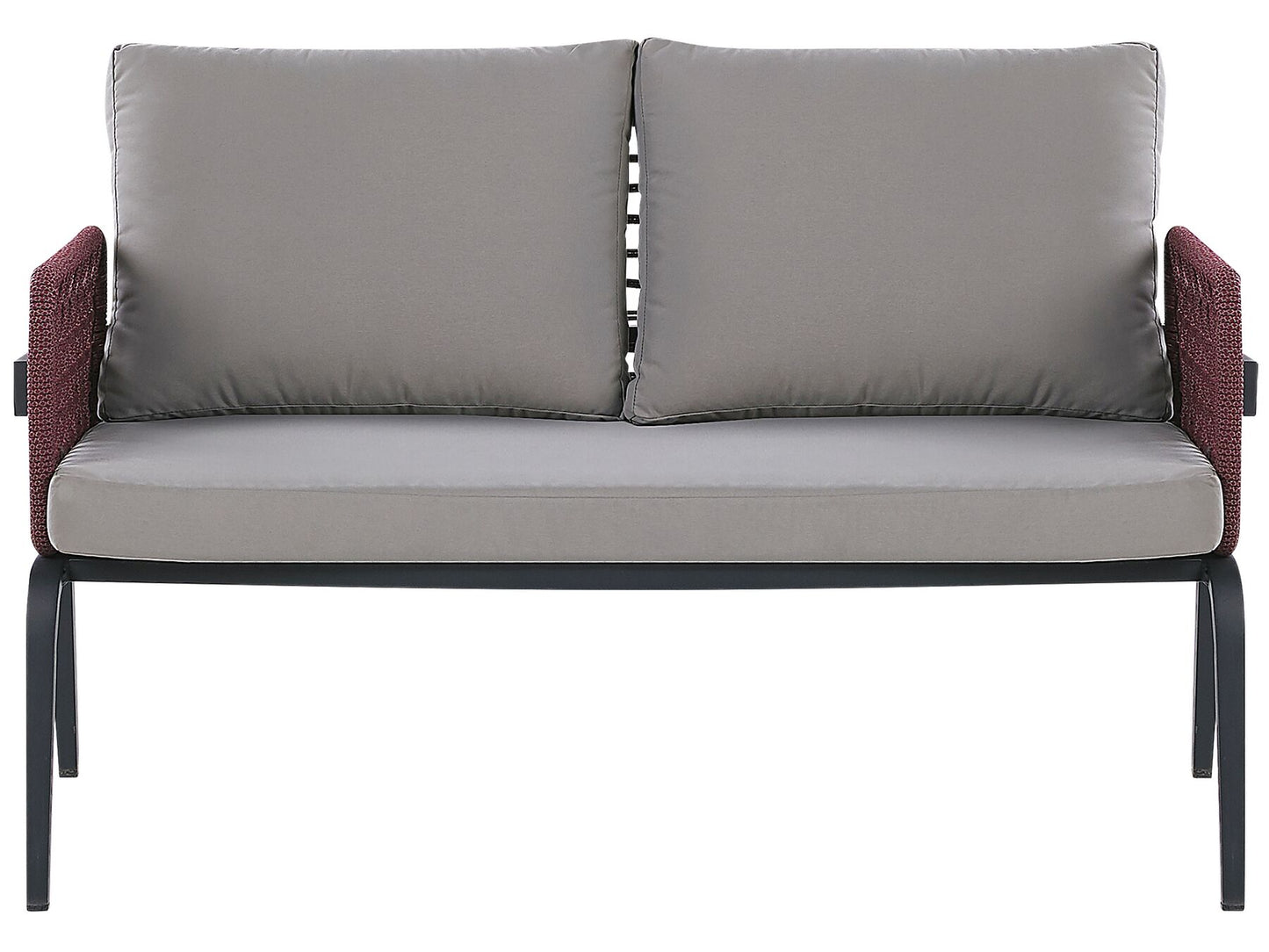 Garden Lounge Set with Table 4 Seater SCIACCA Metal Grey