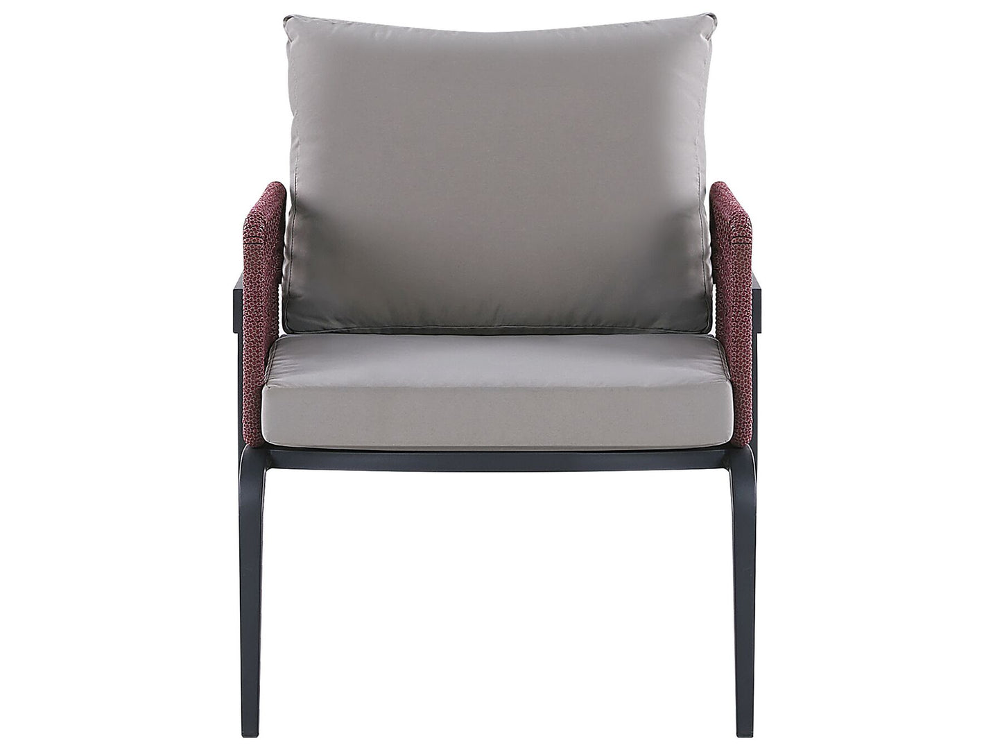 Garden Lounge Set with Table 4 Seater SCIACCA Metal Grey