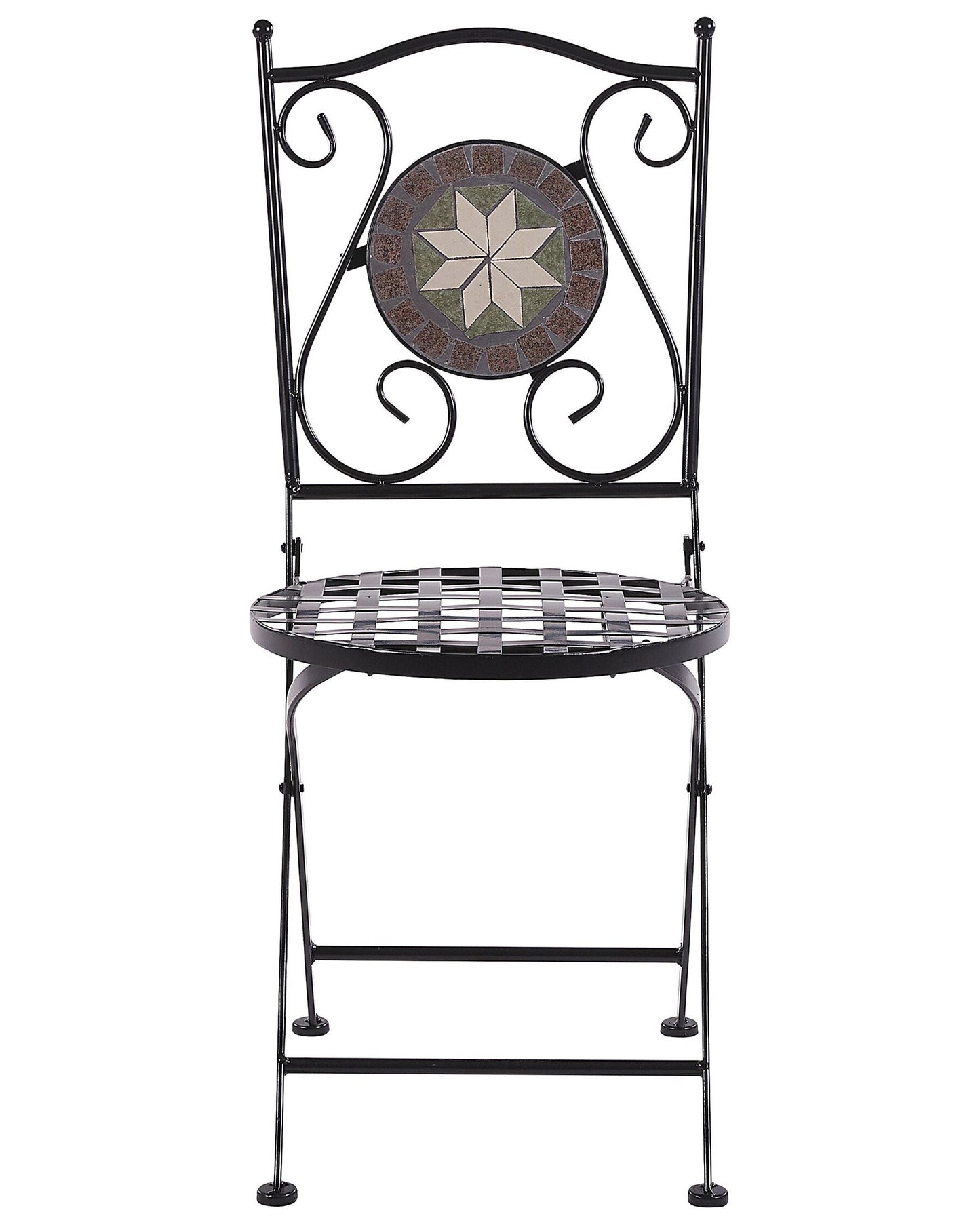 Set of 2 Garden Chairs CARIATI Metal Black