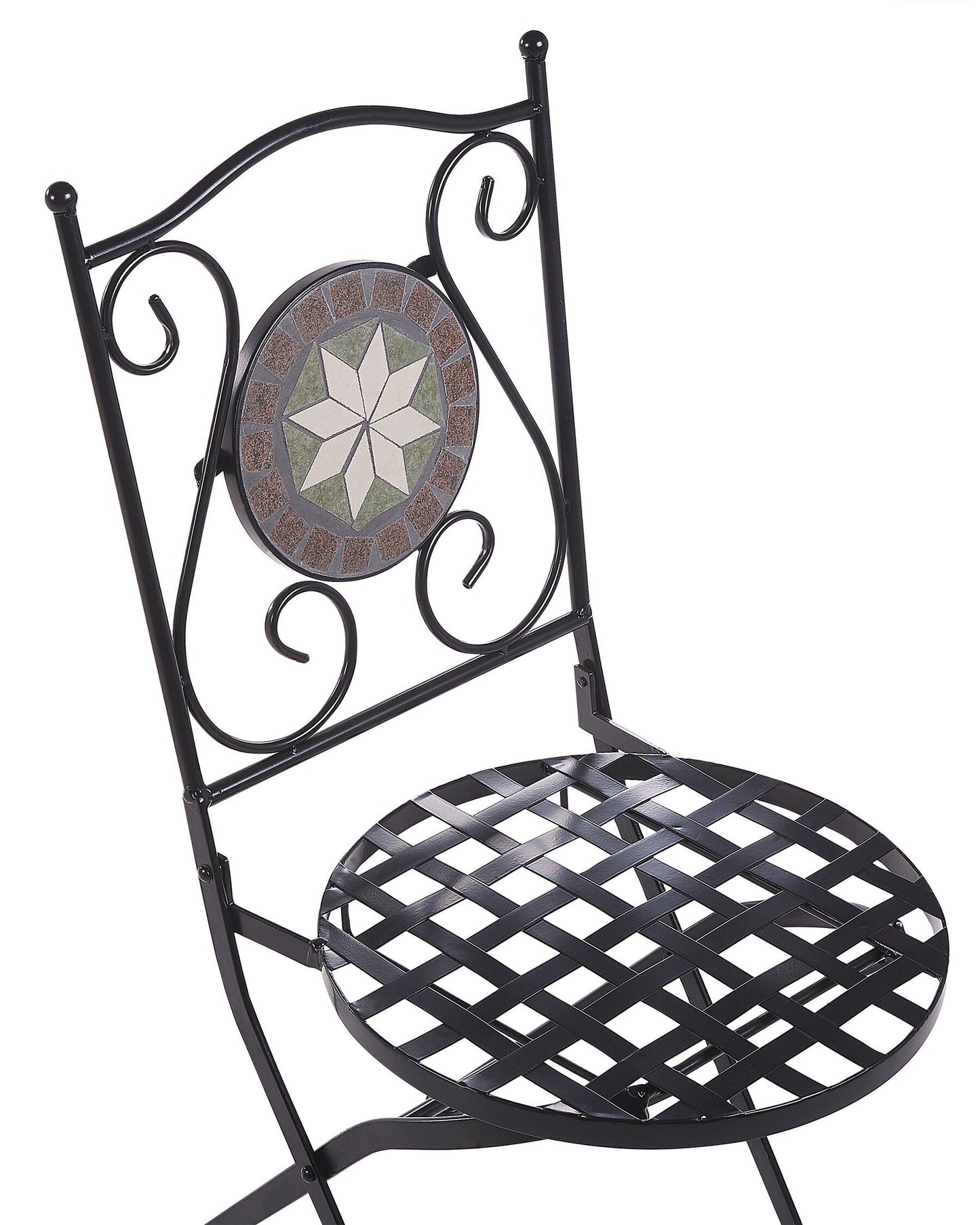 Set of 2 Garden Chairs CARIATI Metal Black