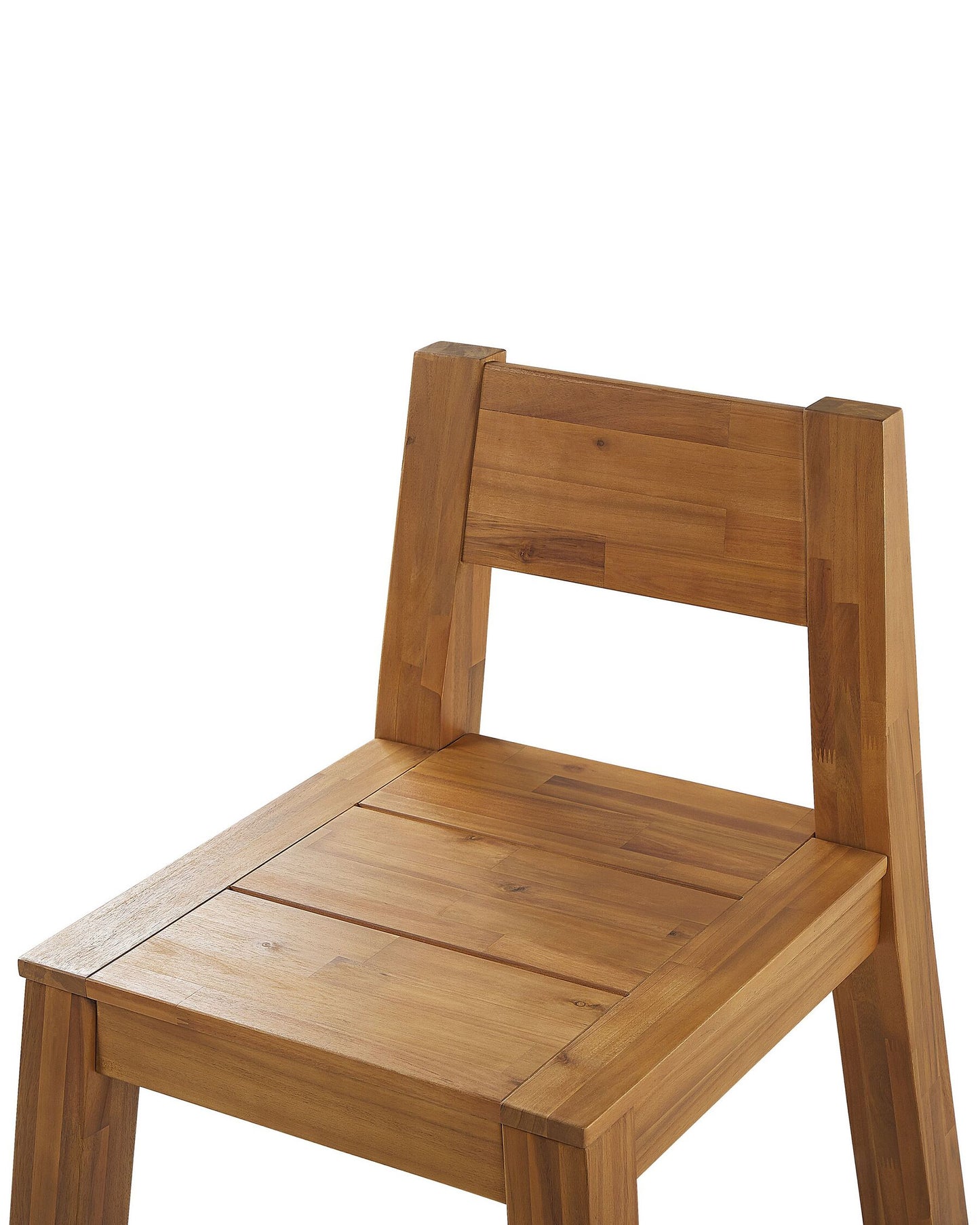 Set of 2 Garden Chairs LIVORNO Acacia Wood Brown