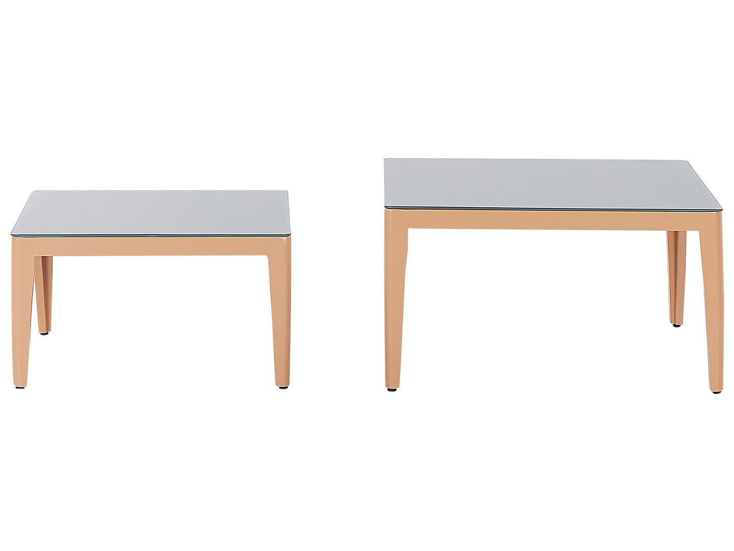 Garden Corner Sofa with Table 6 Seater RIMA III Left Hand Modular Metal Grey
