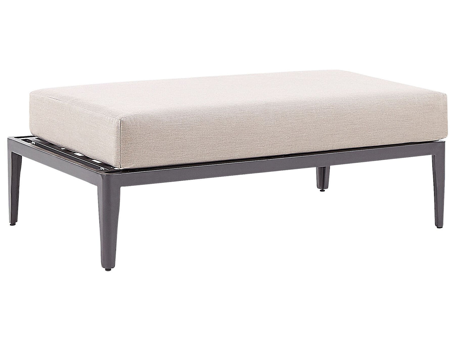 Garden Corner Sofa with Table 6 Seater RIMA III Left Hand Modular Metal Beige