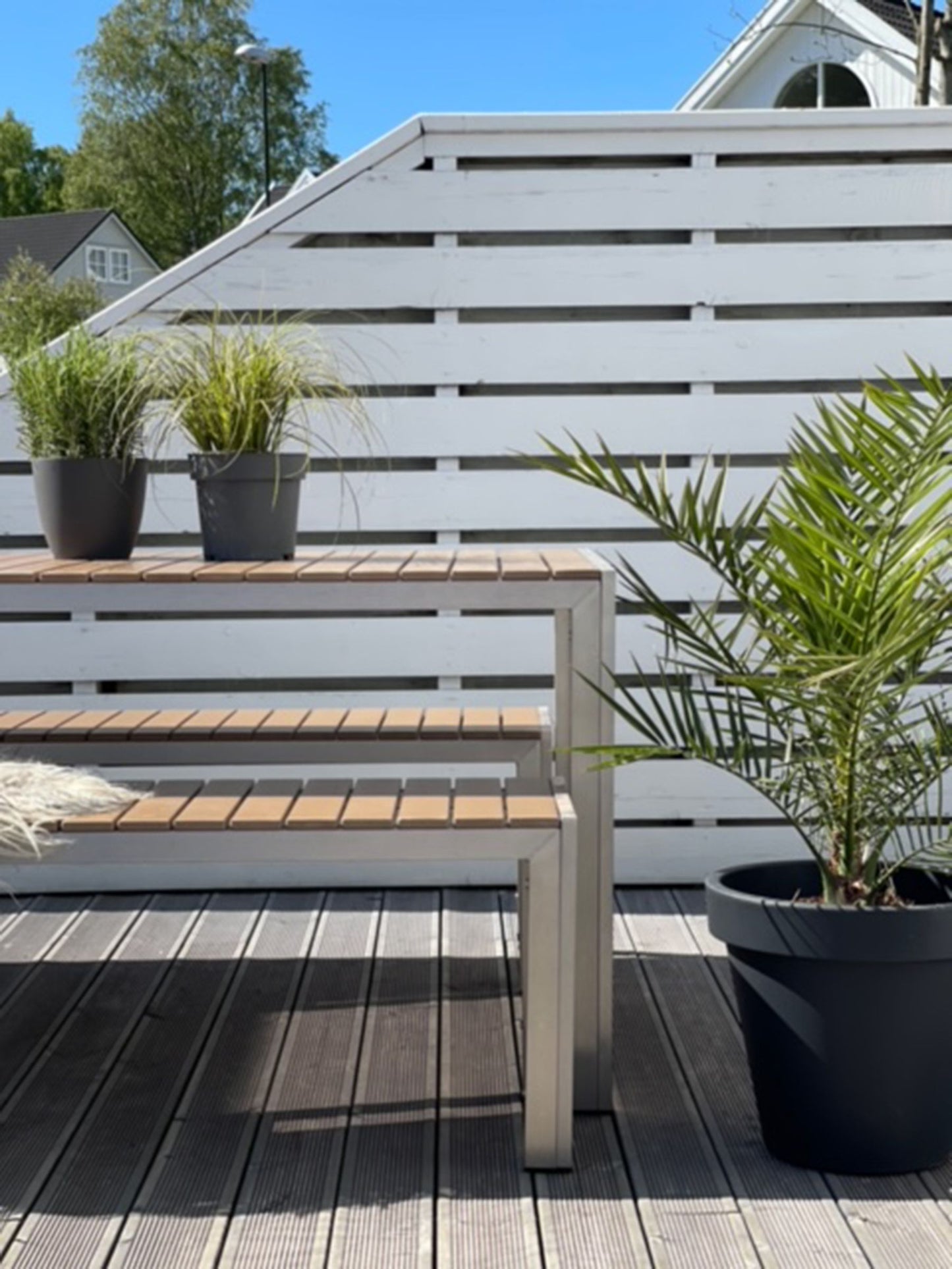 Garden Dining Set with Benches 6 Seater NARDO Brown