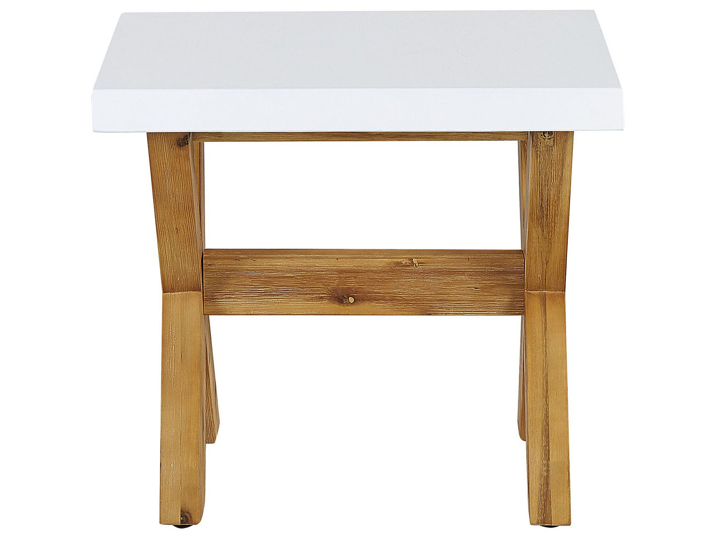 Garden Dining Set with Stools 8 Seater OLBIA Concrete White