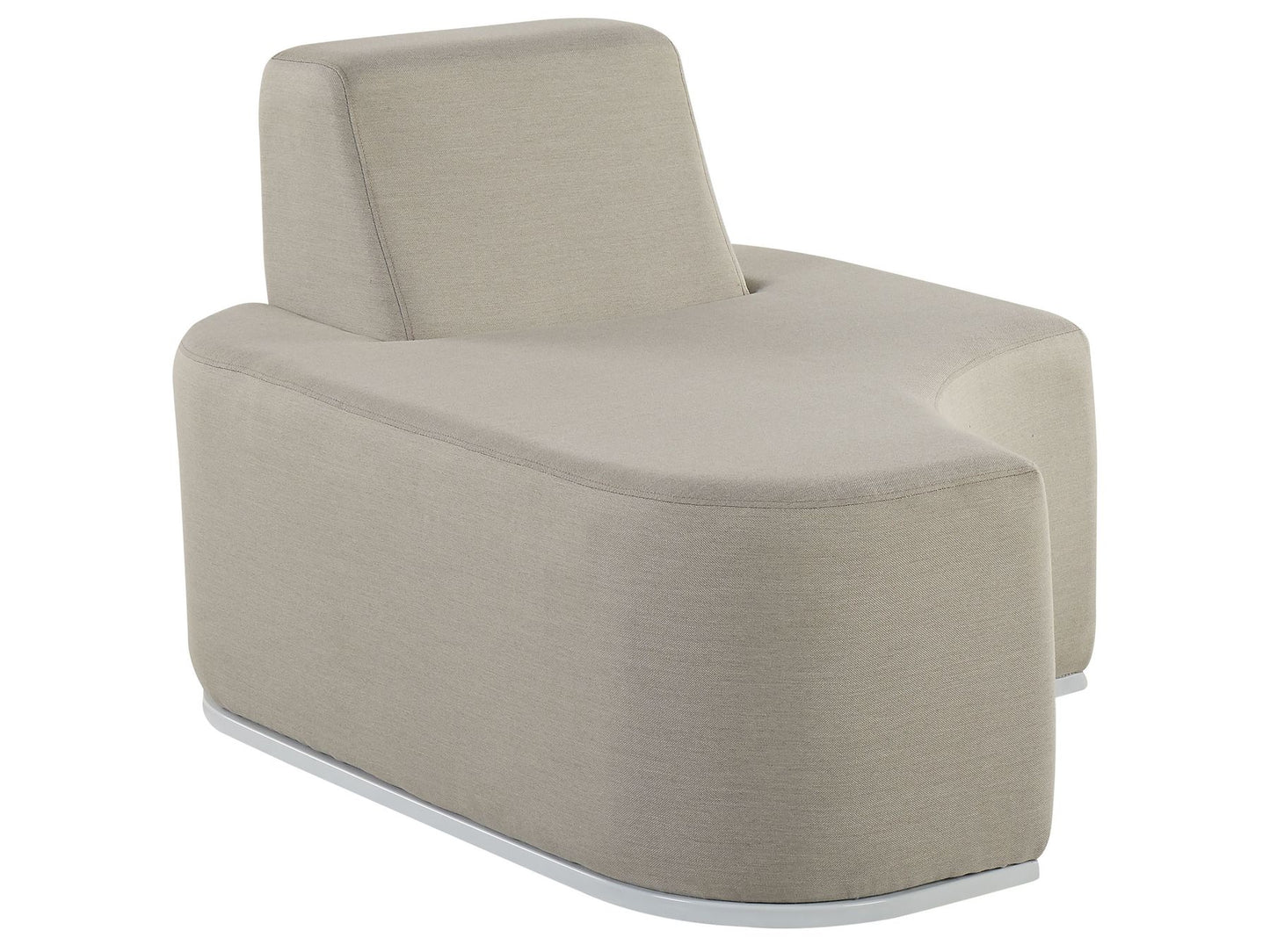 Garden Lounge Set with Table 4 Seater FABRO Modular Light Grey