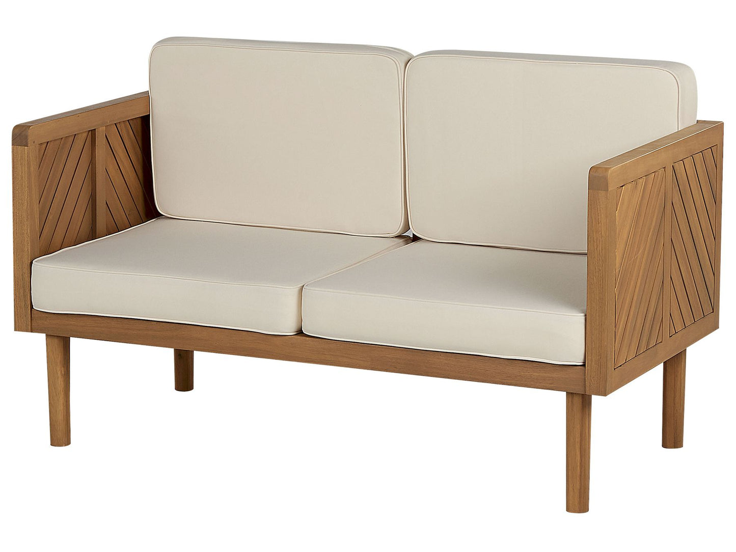 Garden Lounge Set with Table and Ottoman 6 Seater BARATTI Acacia Wood Brown
