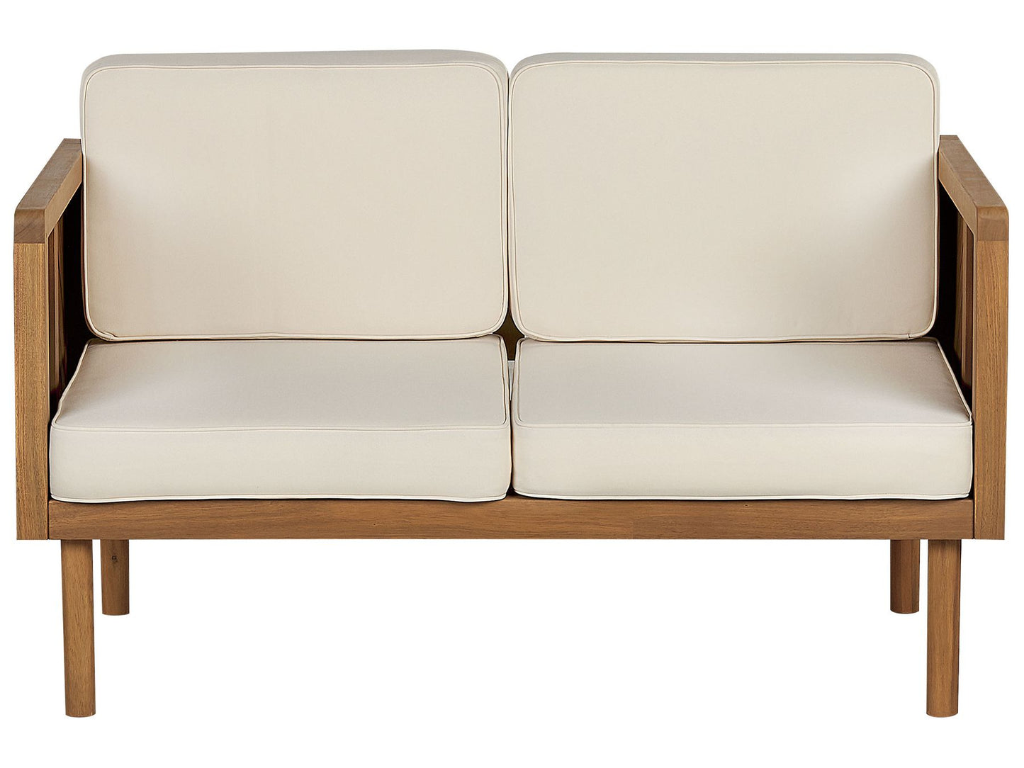 Garden Lounge Set with Table and Ottoman 6 Seater BARATTI Acacia Wood Brown