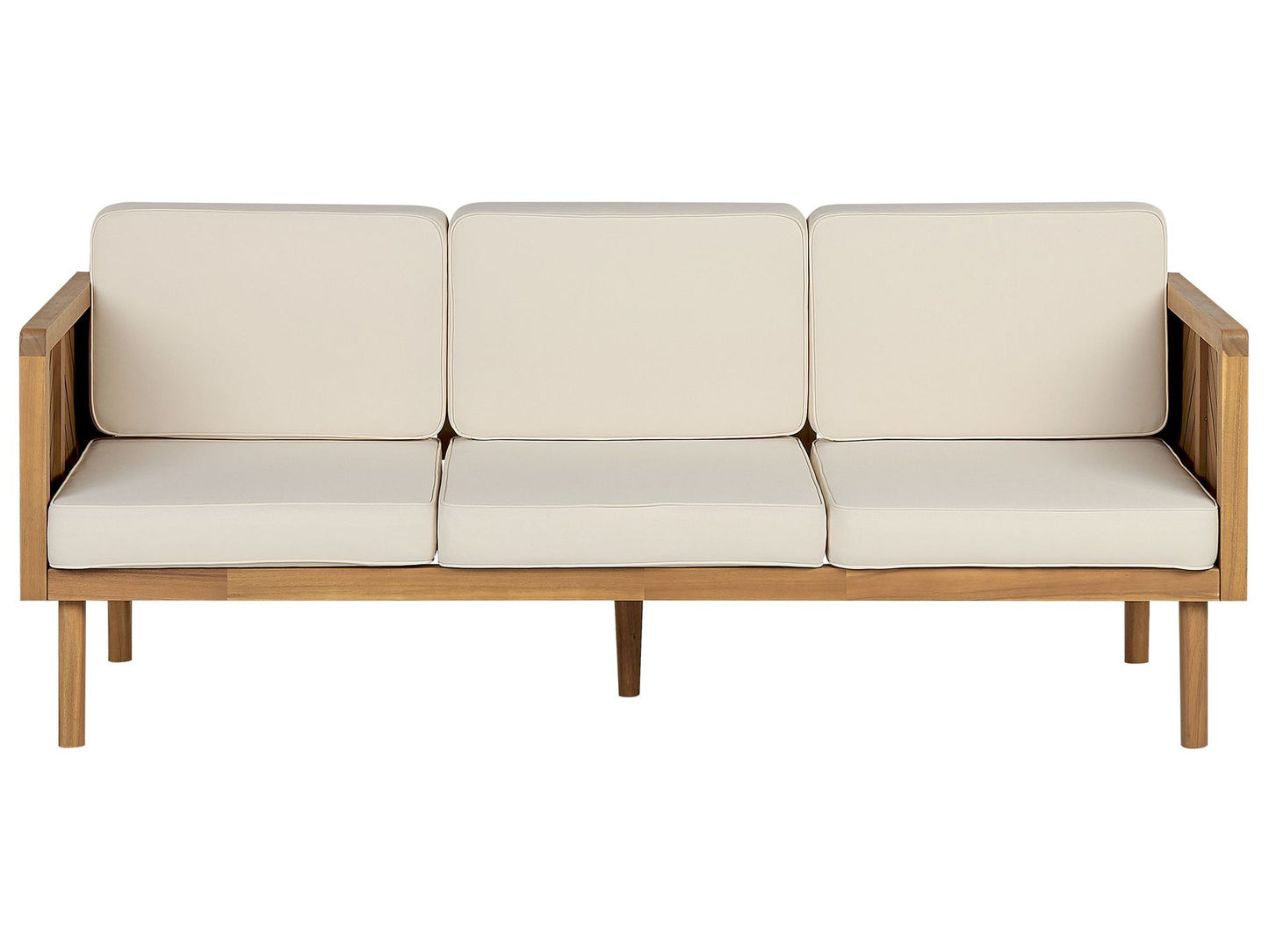 Garden Lounge Set with Table 5 Seater BARATTI Acacia Wood Brown