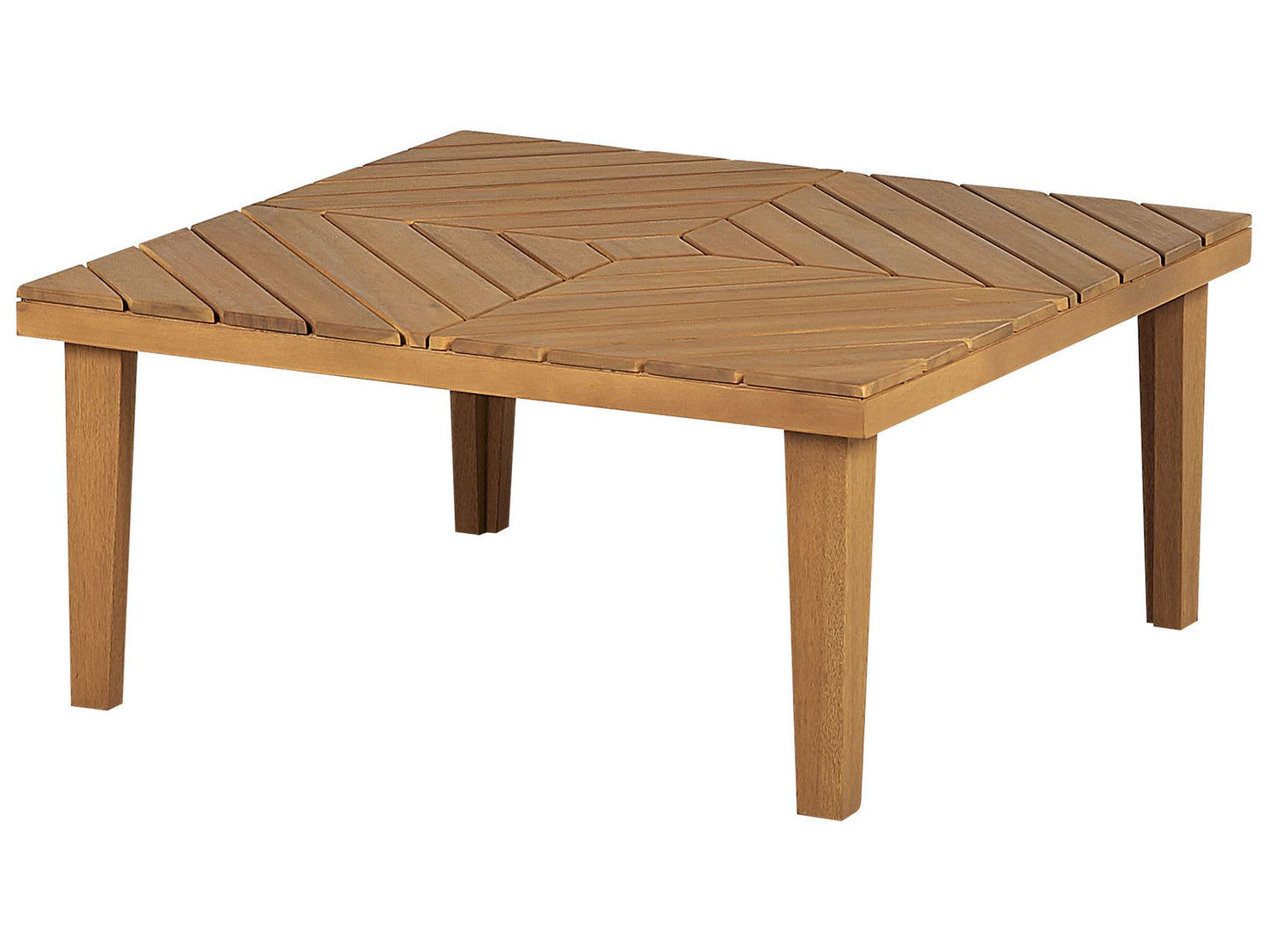 Garden Lounge Set with Table and Ottoman 6 Seater BARATTI Acacia Wood Brown