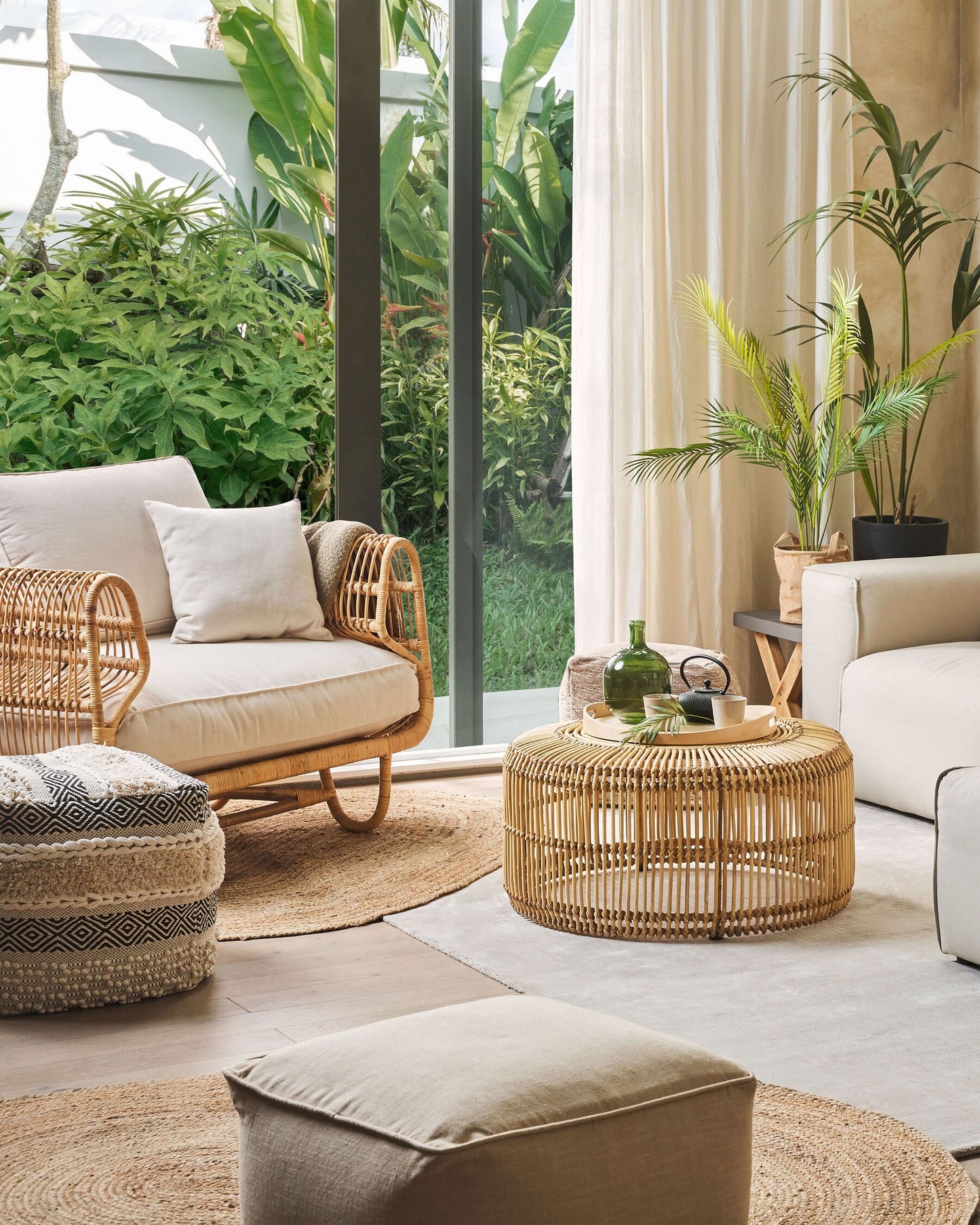 Garden Armchair DOLCEDO Rattan Natural