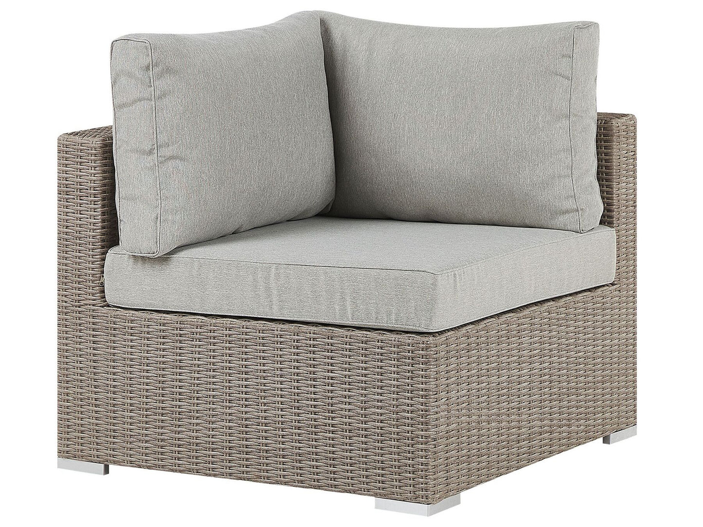 Garden Lounge Set with Table 6 Seater CONTARE Right Hand Modular PE Rattan Taupe