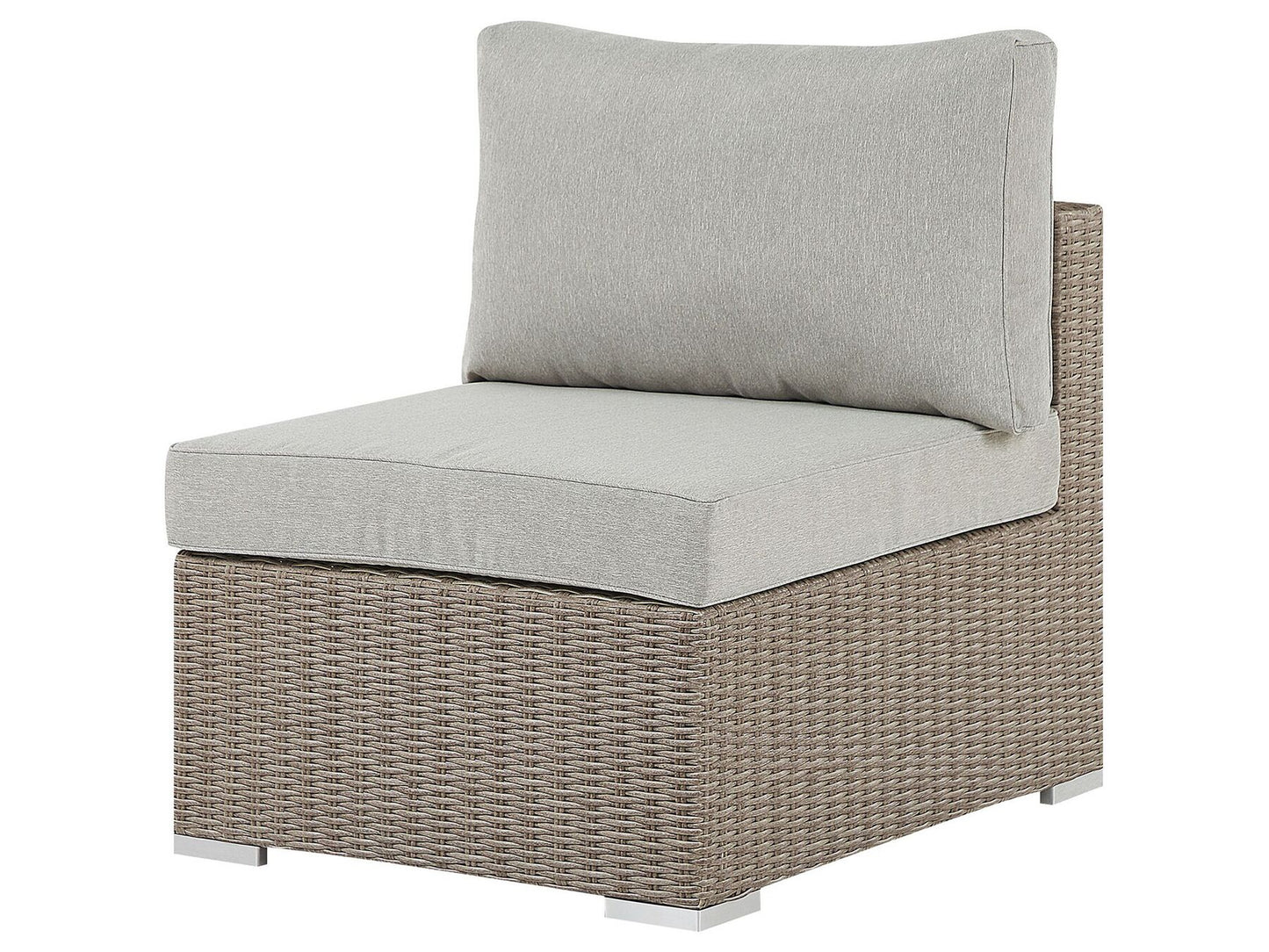 Garden Lounge Set with Table 6 Seater CONTARE Right Hand Modular PE Rattan Taupe