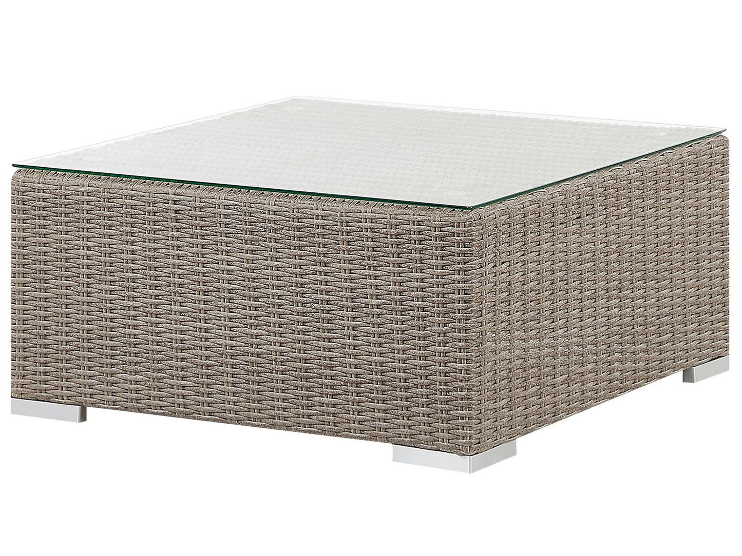 Garden Lounge Set with Table 6 Seater CONTARE Right Hand Modular PE Rattan Taupe