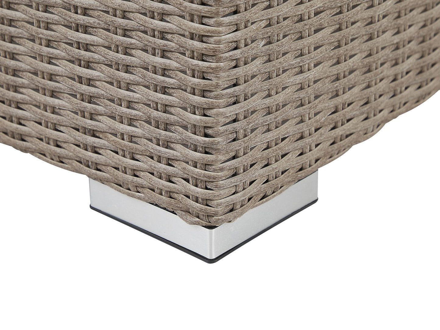 Garden Lounge Set with Table 6 Seater CONTARE Right Hand Modular PE Rattan Taupe