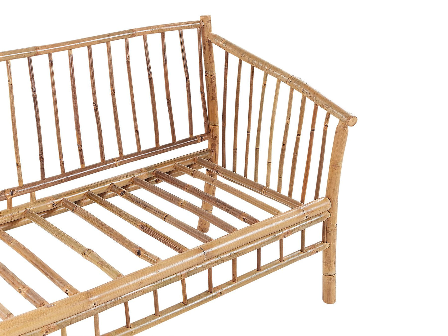 Garden Lounge Set with Table 4 Seater MAGGIORE Bamboo Wood Light Brown