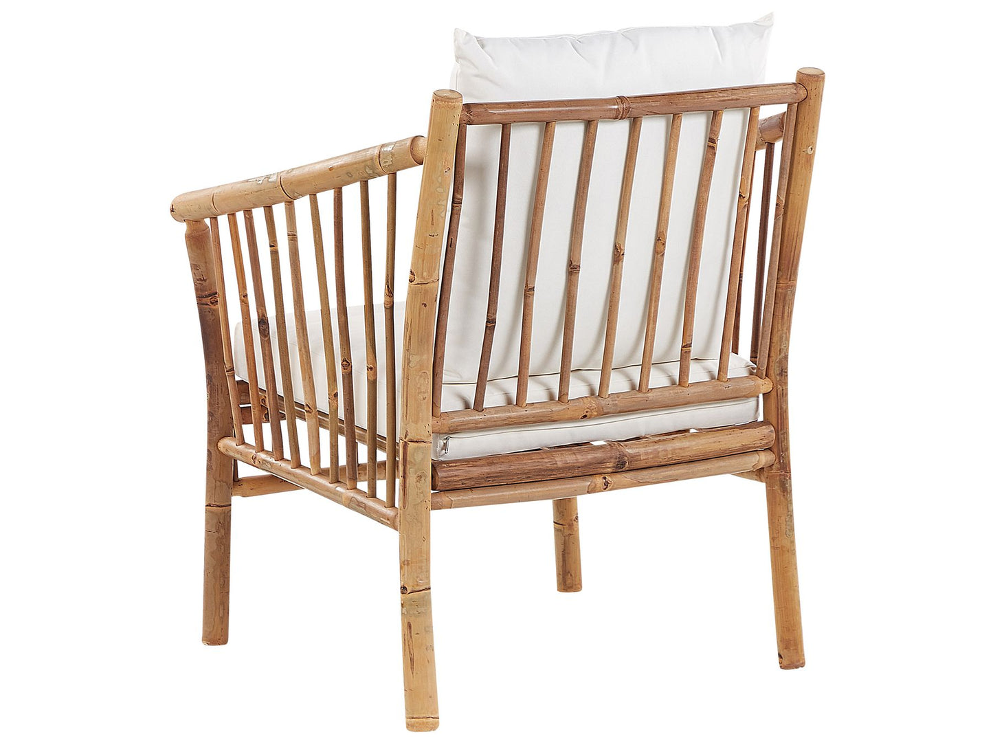 Garden Lounge Set with Table 4 Seater MAGGIORE Bamboo Wood Light Brown