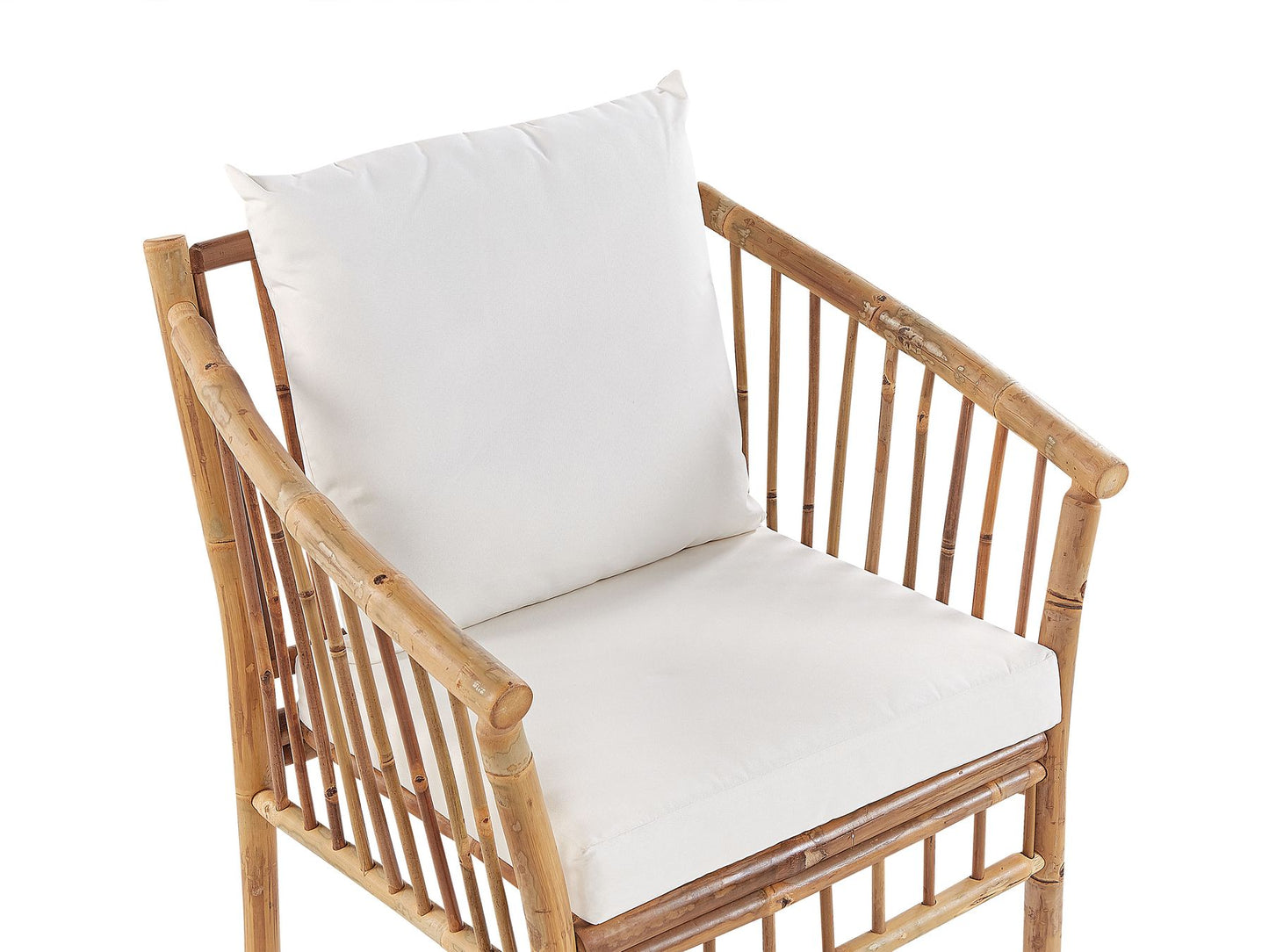 Garden Lounge Set with Table 4 Seater MAGGIORE Bamboo Wood Light Brown