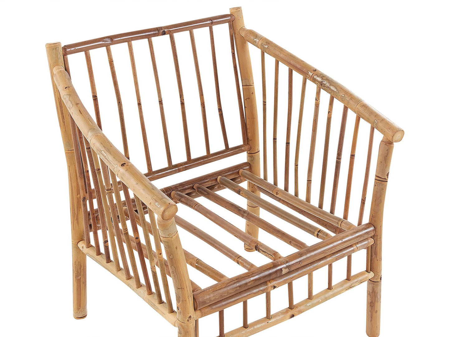 Garden Lounge Set with Table 4 Seater MAGGIORE Bamboo Wood Light Brown