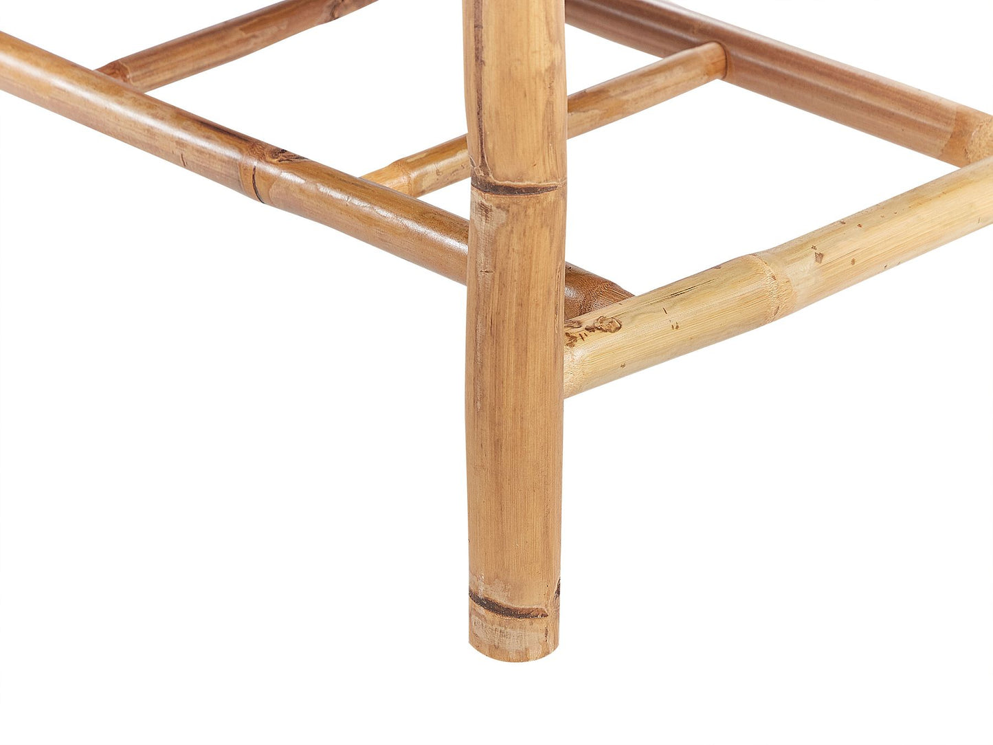 Garden Lounge Set with Table 4 Seater MAGGIORE Bamboo Wood Light Brown