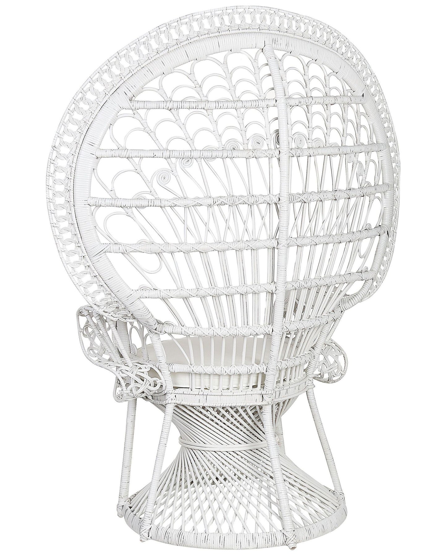 Peacock Chair EMMANUELLE Rattan White