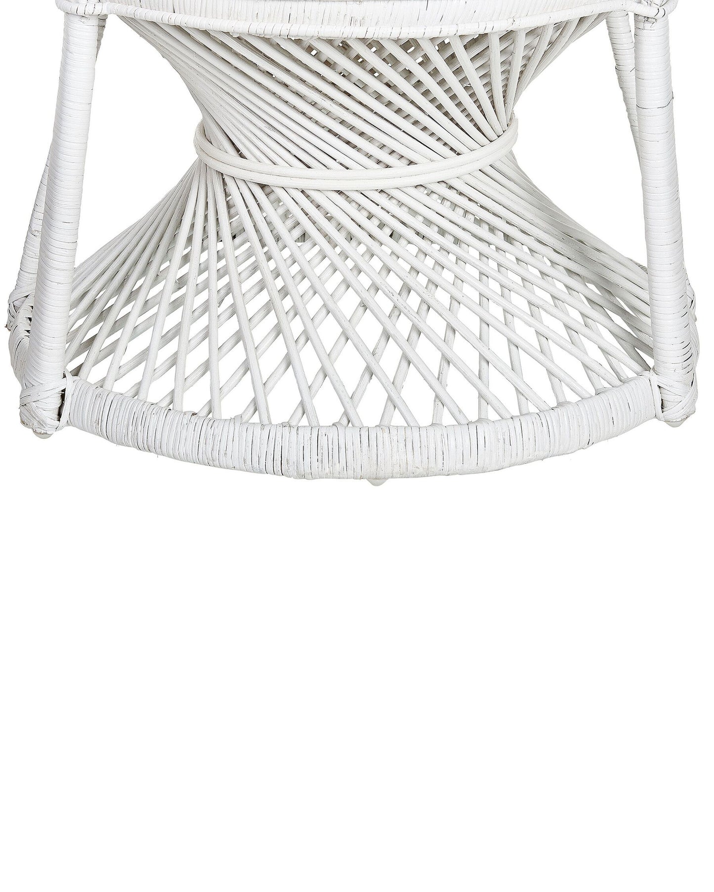 Peacock Chair EMMANUELLE Rattan White