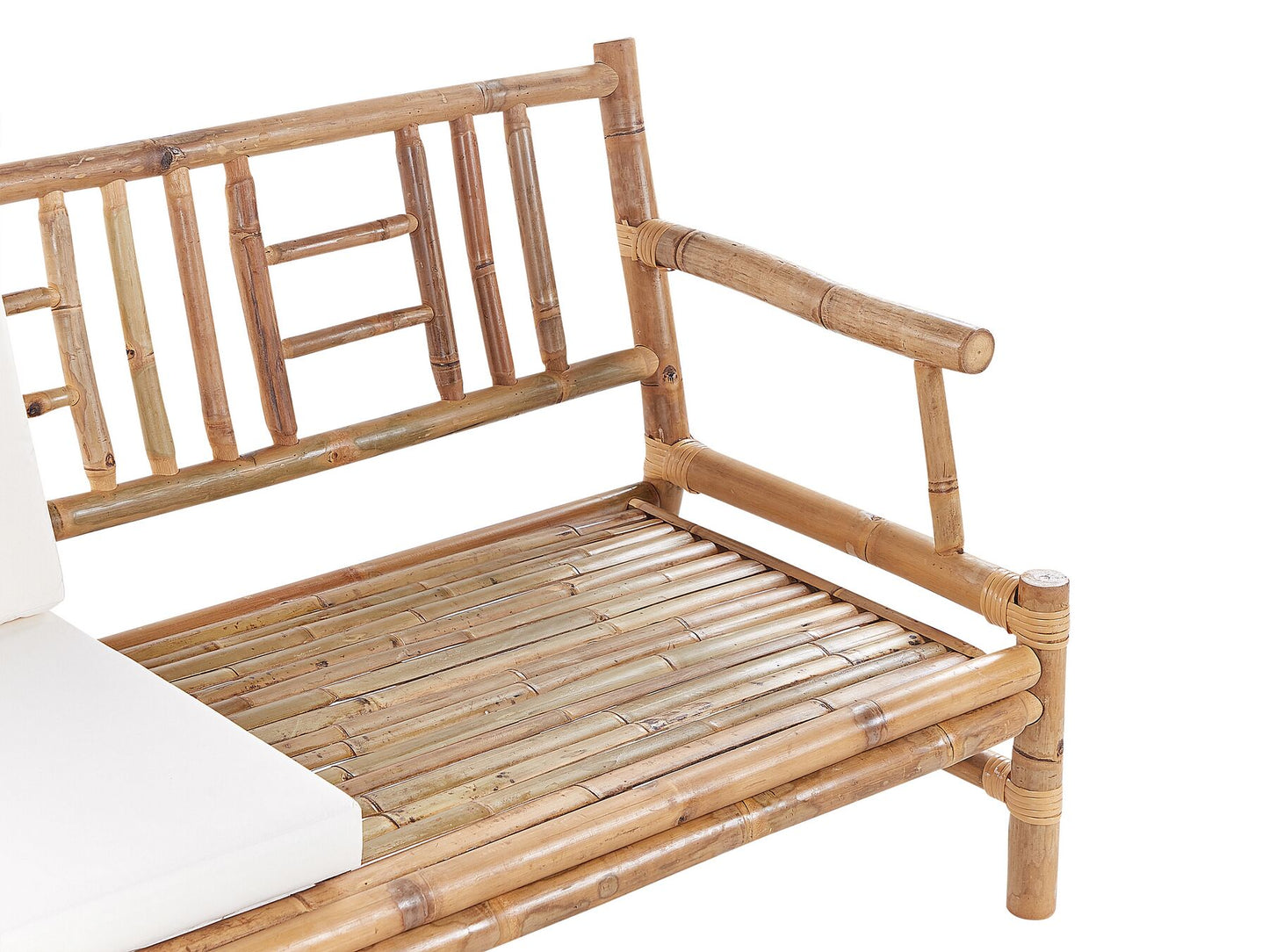 Garden Lounge Set with Table 4 Seater RICCIONE Bamboo Wood Light Brown