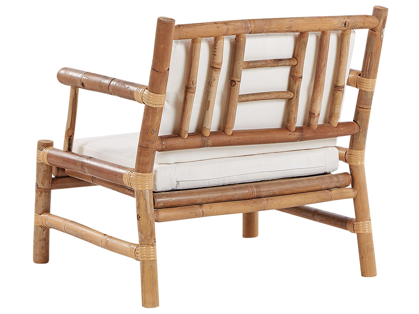 Garden Lounge Set with Table 4 Seater RICCIONE Bamboo Wood Light Brown