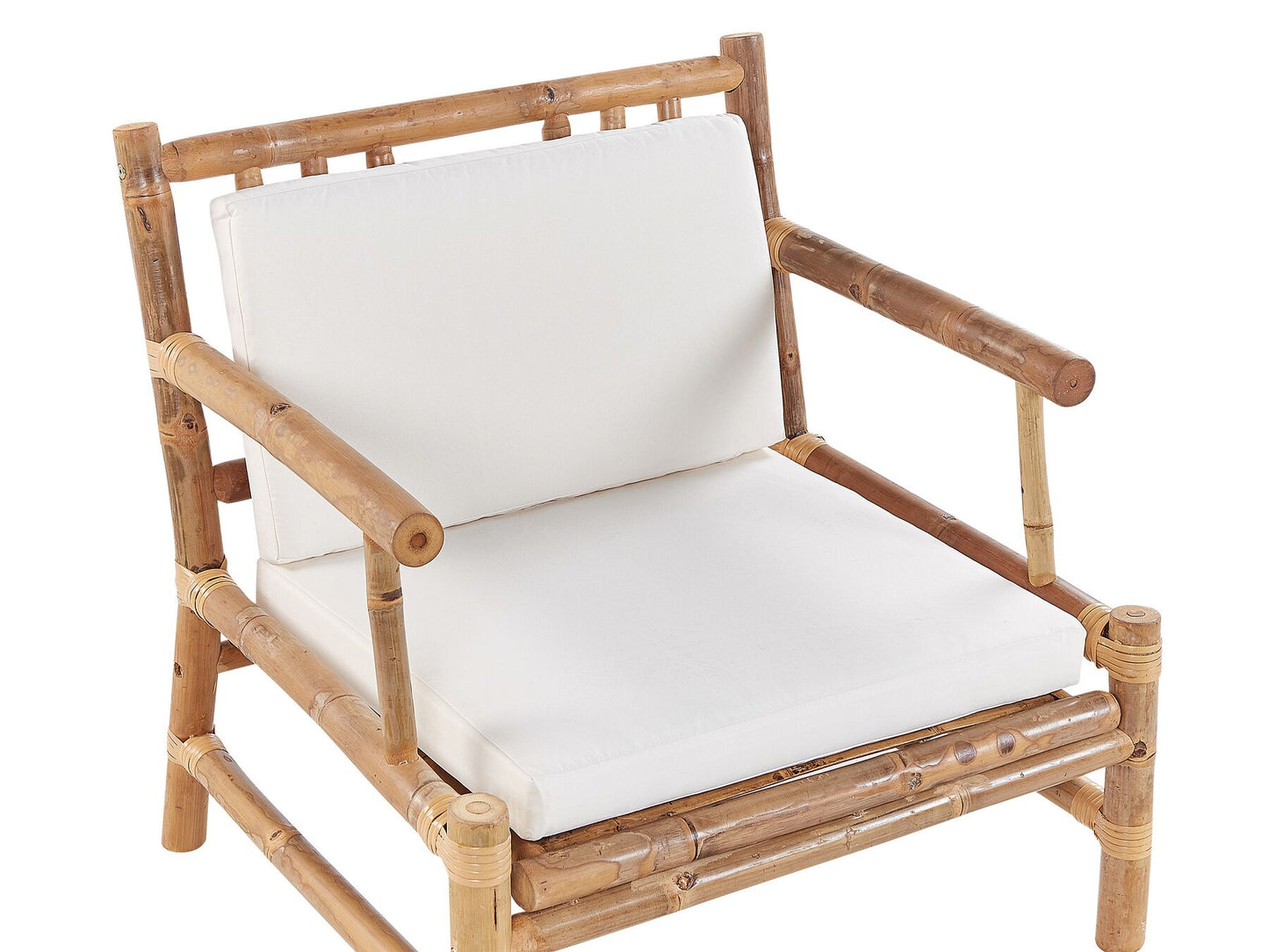 Garden Lounge Set with Table 4 Seater RICCIONE Bamboo Wood Light Brown
