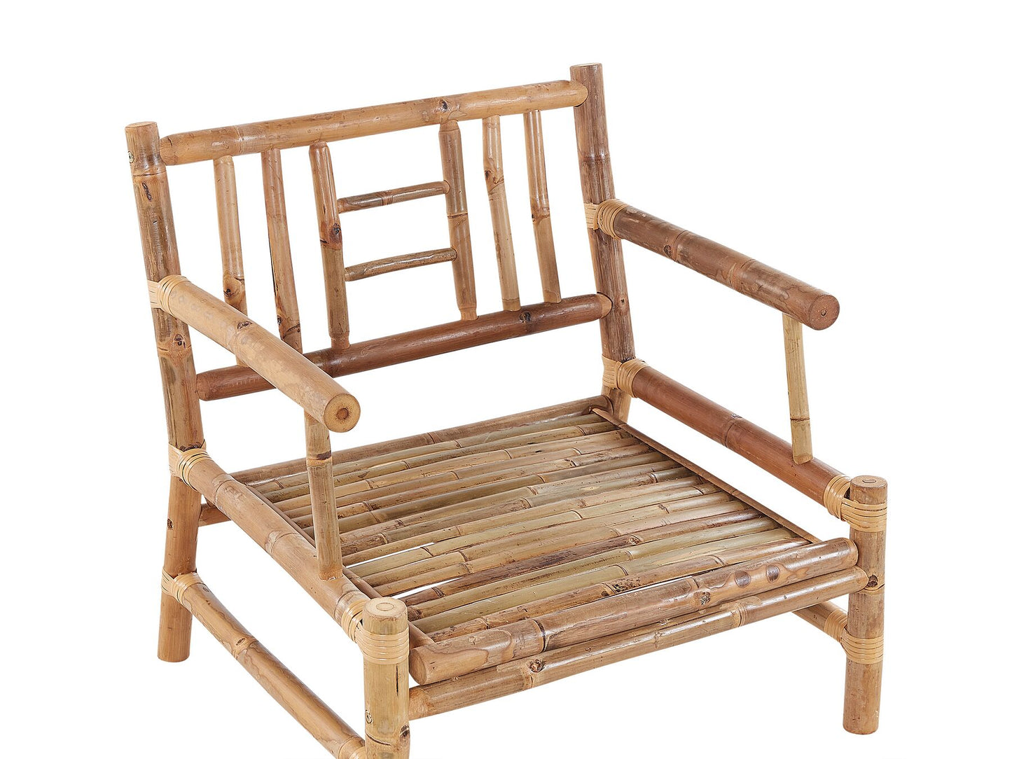 Garden Lounge Set with Table 4 Seater RICCIONE Bamboo Wood Light Brown