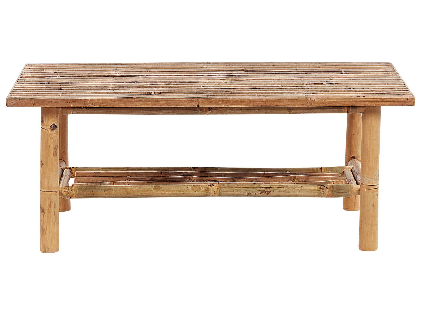 Garden Lounge Set with Table 4 Seater RICCIONE Bamboo Wood Light Brown