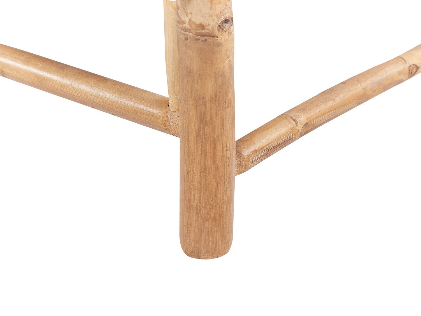 Sun Lounger with Cushion LIGURE Reclining Bamboo Wood Brown