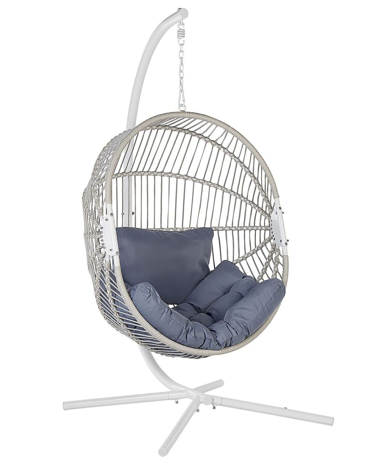 Hanging Chair with Stand Rattan White