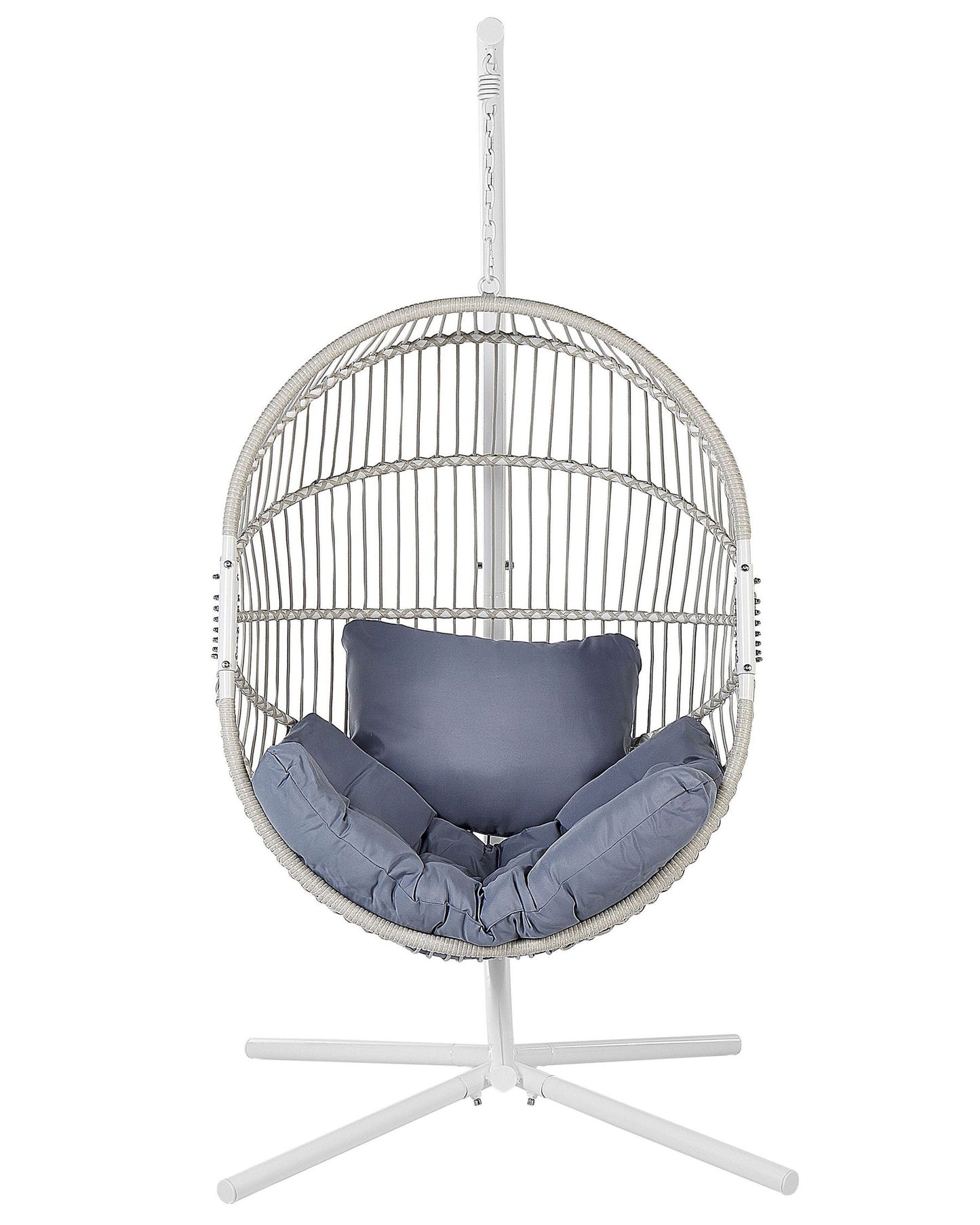 Hanging Chair with Stand Rattan White