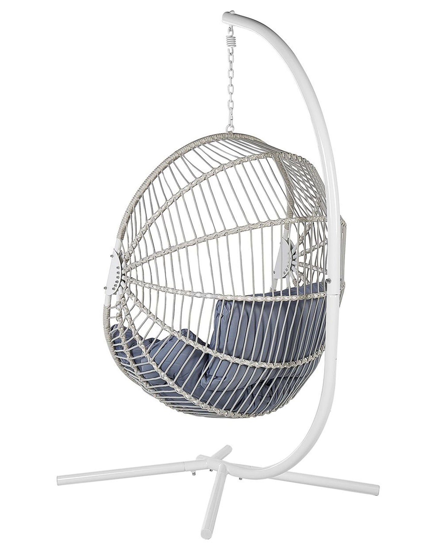 Hanging Chair with Stand Rattan White