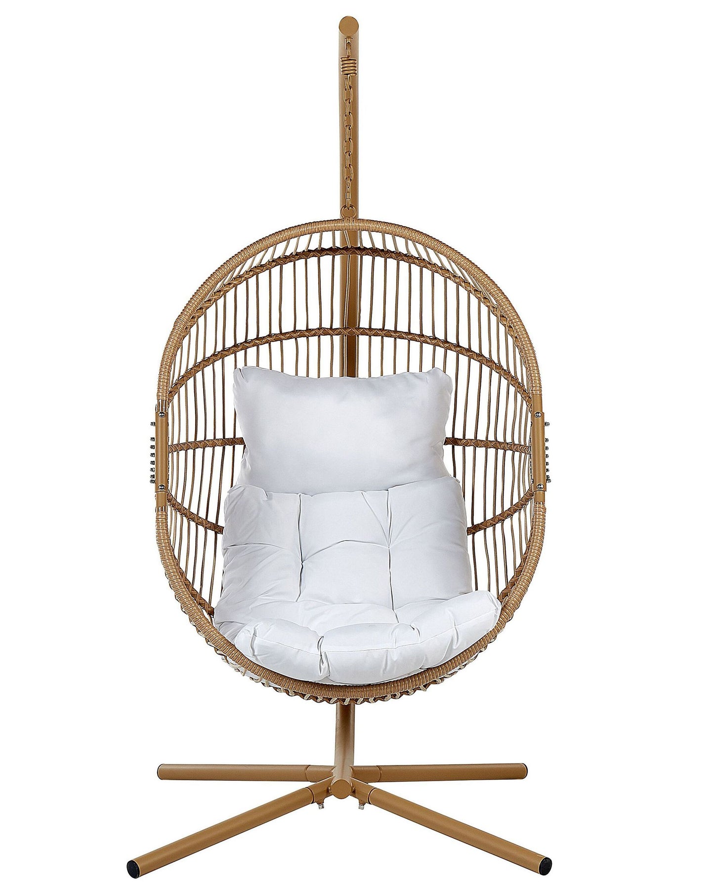 Hanging Chair with Stand Rattan Beige