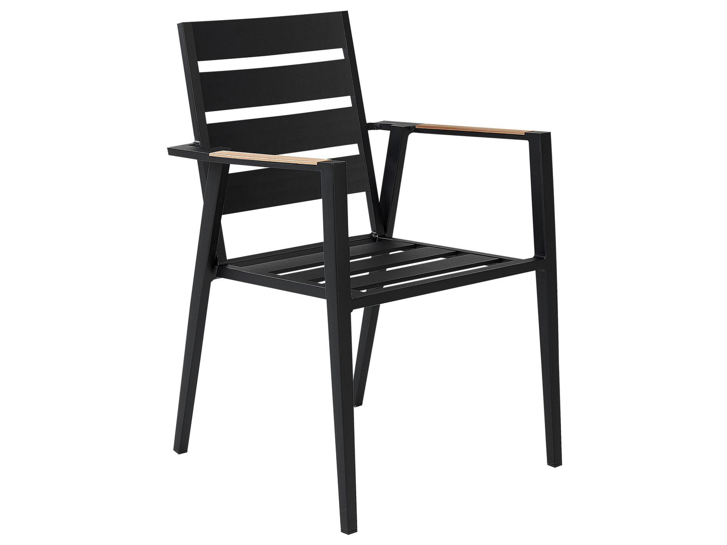 Garden Dining Set 4 Seater OLMETTO/TAVIANO with Cushions Metal Black