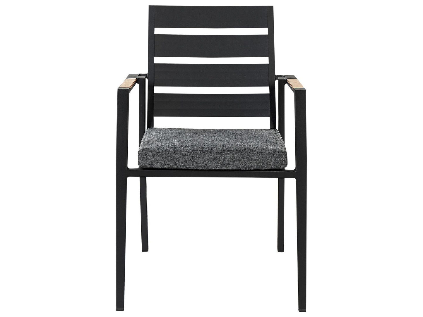 Garden Dining Set 8 Seater VALCANETTO/TAVIANO with Cushions Metal Black