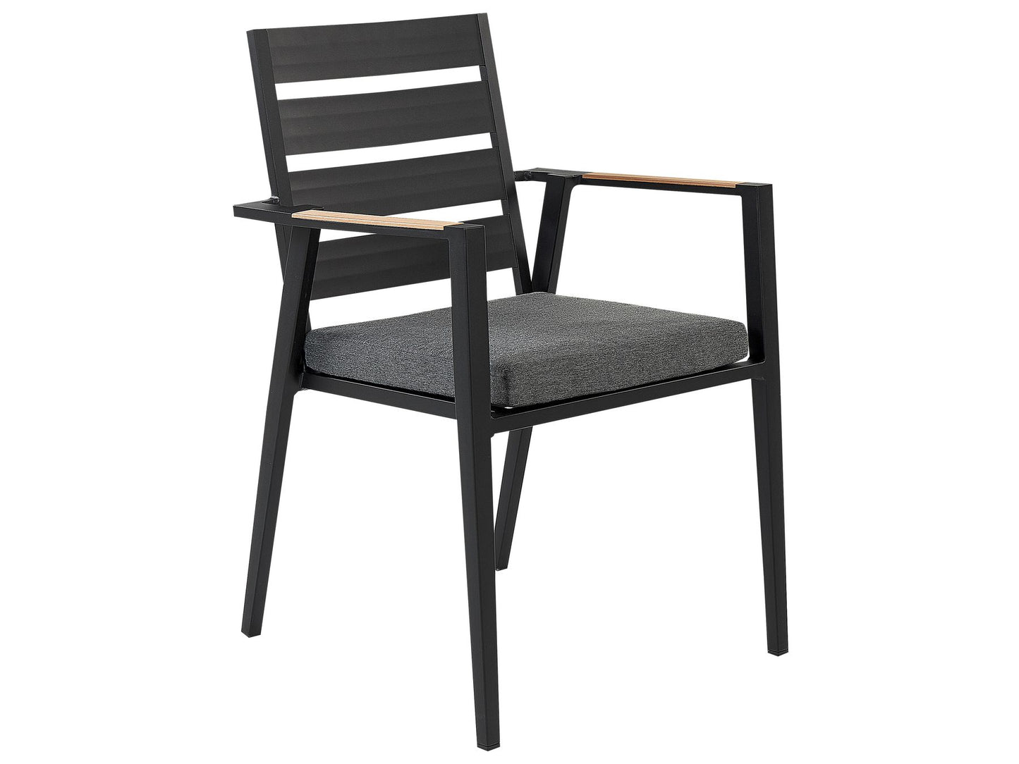 Garden Dining Set 8 Seater VALCANETTO/TAVIANO with Cushions Metal Black