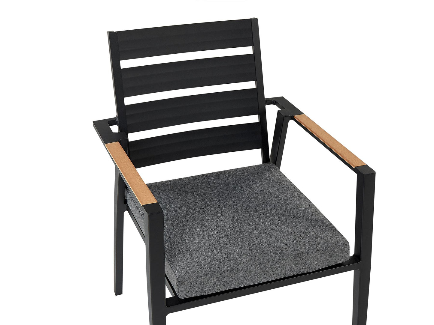 Garden Dining Set 8 Seater VALCANETTO/TAVIANO with Cushions Metal Black