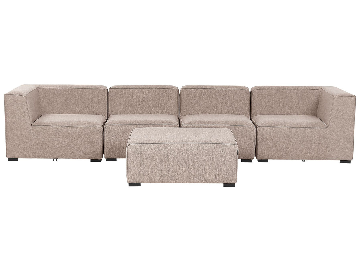 Garden Sofa with Ottoman 4 Seater AREZZO Modular Beige