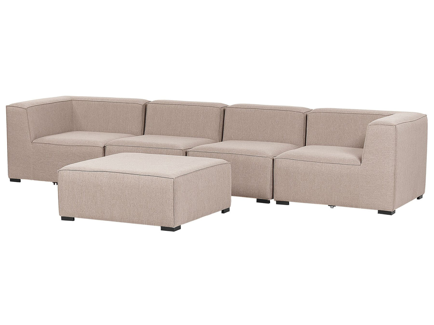 Garden Sofa with Ottoman 4 Seater AREZZO Modular Beige