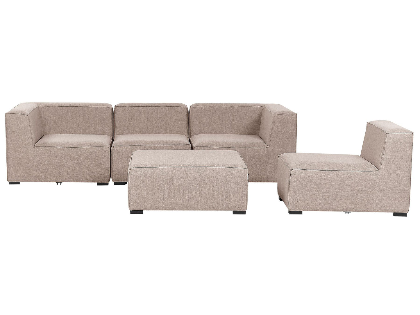 Garden Sofa with Ottoman 4 Seater AREZZO Modular Beige